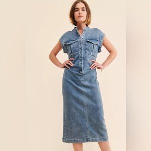 En Saison midi denim dress